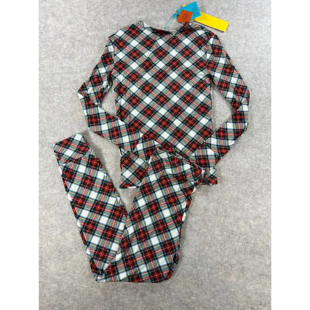 Posh Peanut Marqui Classic Red Tartan Bamboo Pajama Set 10/12 NEW